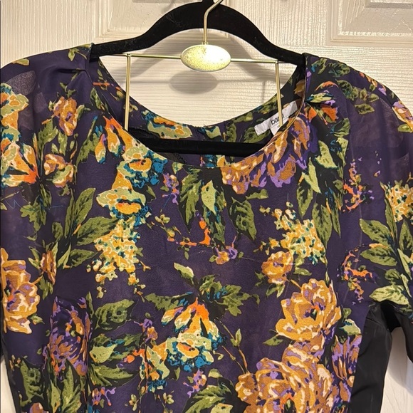 Bar III Multicolor Floral Peplum Blouse #553 - Picture 2 of 9